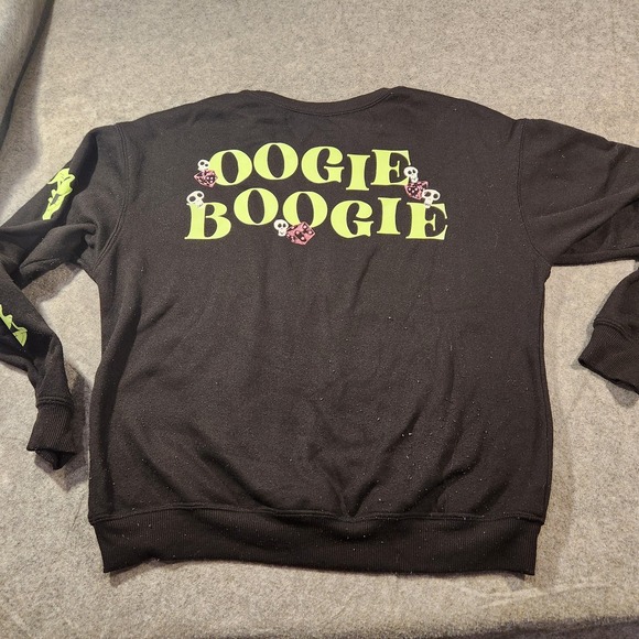 Disney Nightmare Before Christmas Oogie Boogie Mens Medium Sweatshirt Black Dice - Picture 4 of 8